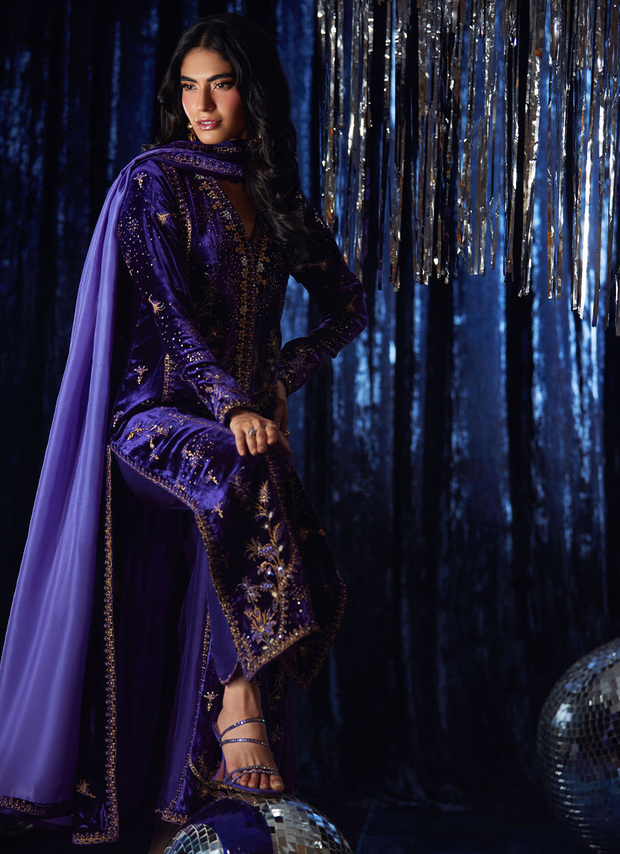 Tahlia Shirt And Dupatta | Velvet | FARAH TALIB AZIZ