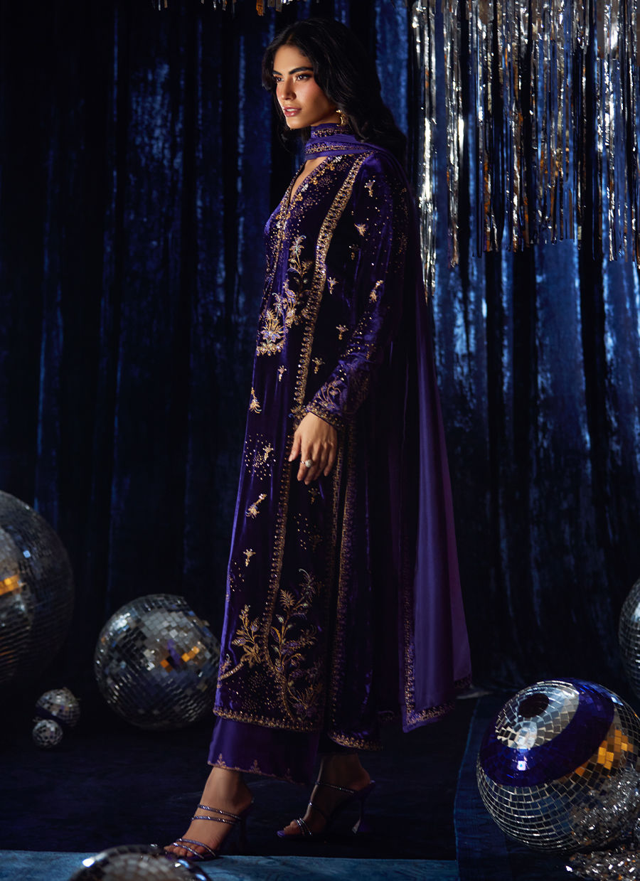 Tahlia Shirt And Dupatta | Velvet | FARAH TALIB AZIZ