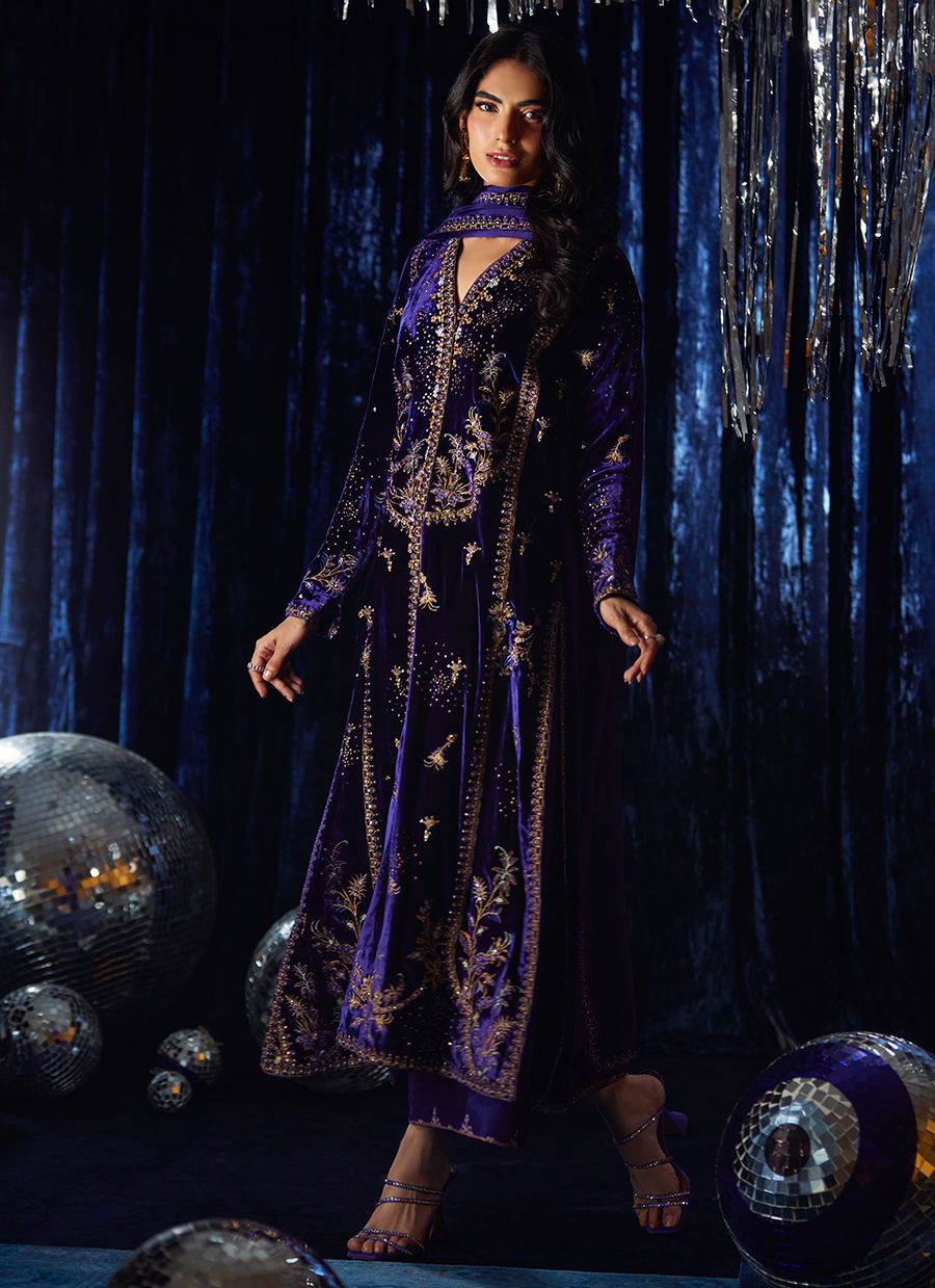 Tahlia Shirt And Dupatta | Velvet | FARAH TALIB AZIZ