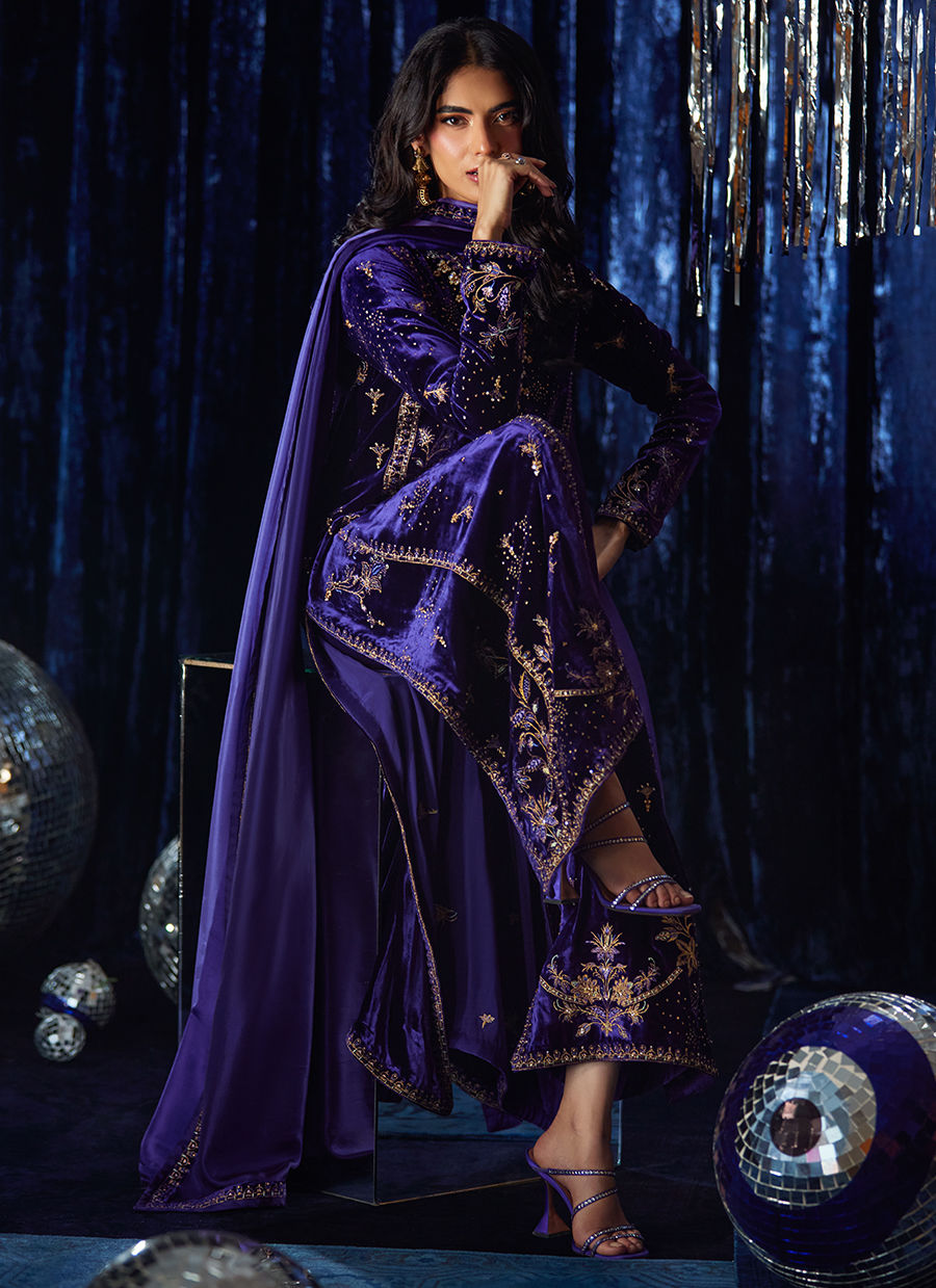 Tahlia Shirt And Dupatta | Velvet | FARAH TALIB AZIZ