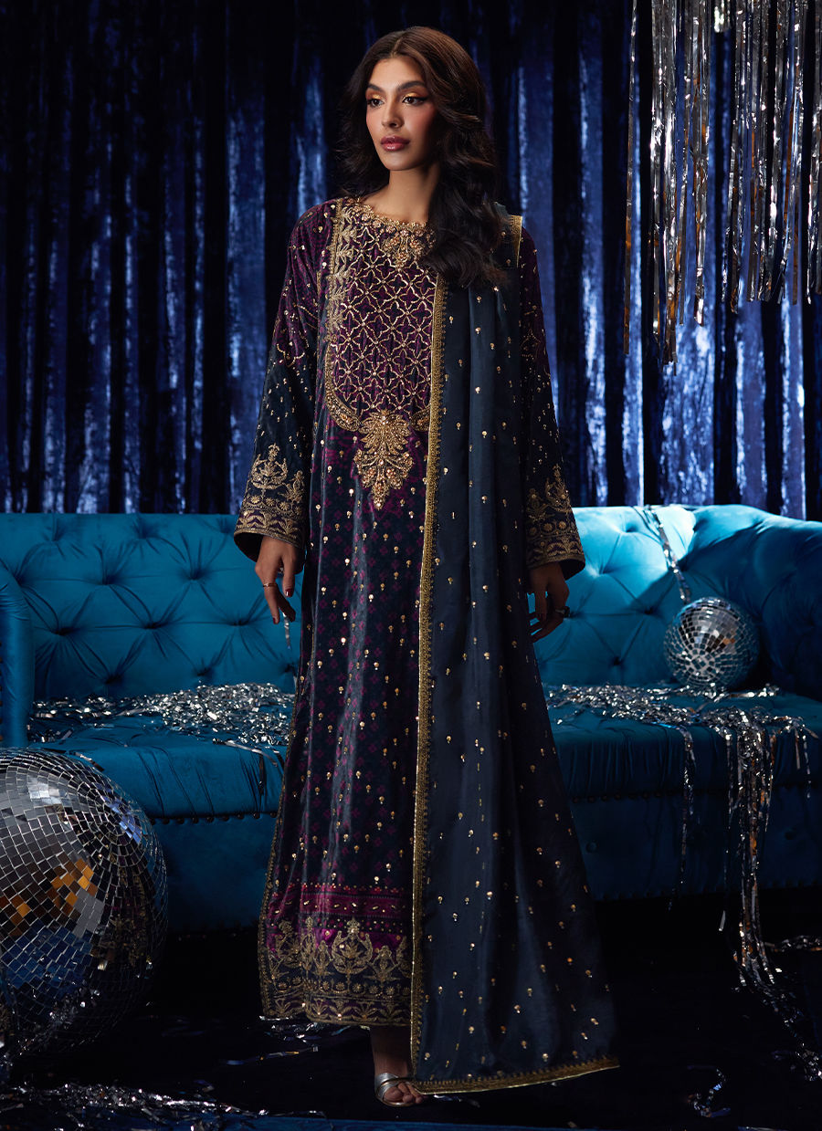 Reeya Velvet Shirt And Dupatta | Velvet | FARAH TALIB AZIZ