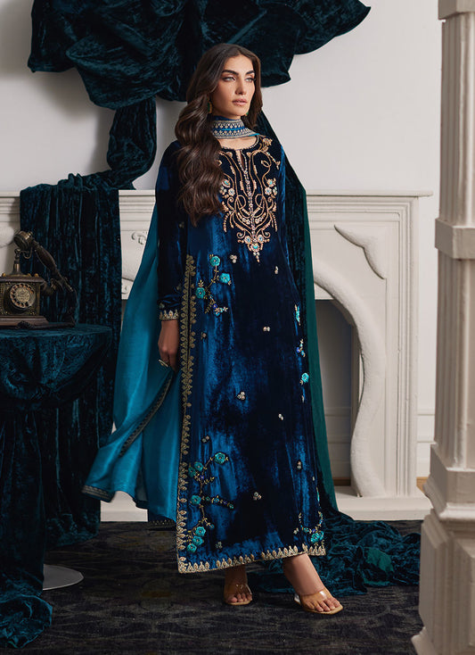 Dio Shirt And Dupatta | Velvet | FARAH TALIB AZIZ