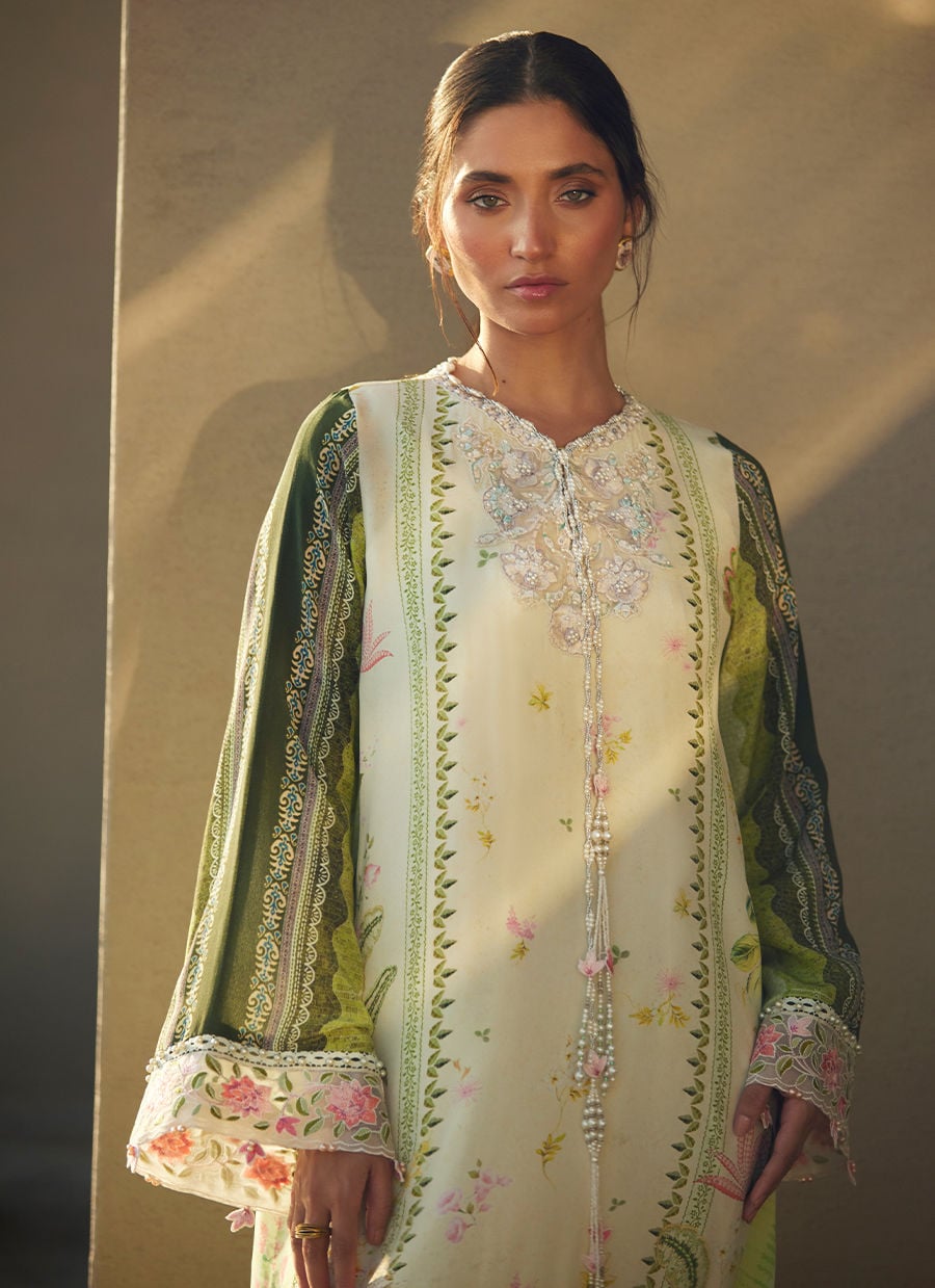 Selah Kiwi Crepe Kaftan | Laani - The Kaftan Edit | FARAH TALIB AZIZ