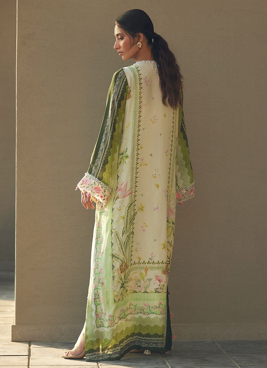Selah Kiwi Crepe Kaftan | Laani - The Kaftan Edit | FARAH TALIB AZIZ