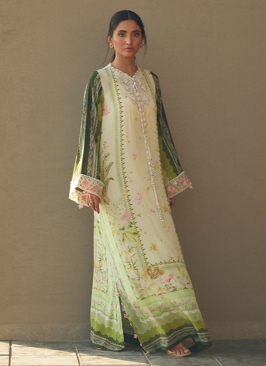 Selah Kiwi Crepe Kaftan | Laani - The Kaftan Edit | FARAH TALIB AZIZ