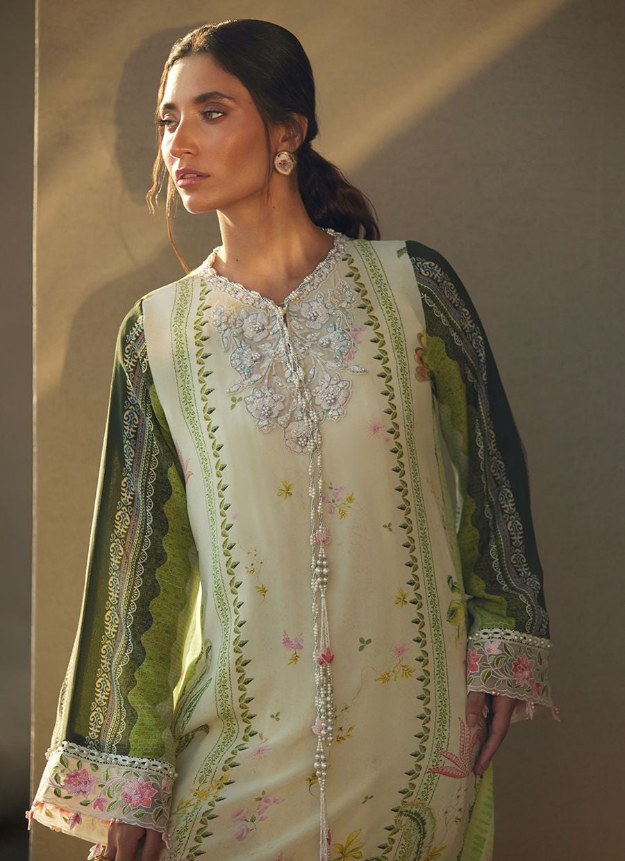 Selah Kiwi Crepe Kaftan | Laani - The Kaftan Edit | FARAH TALIB AZIZ