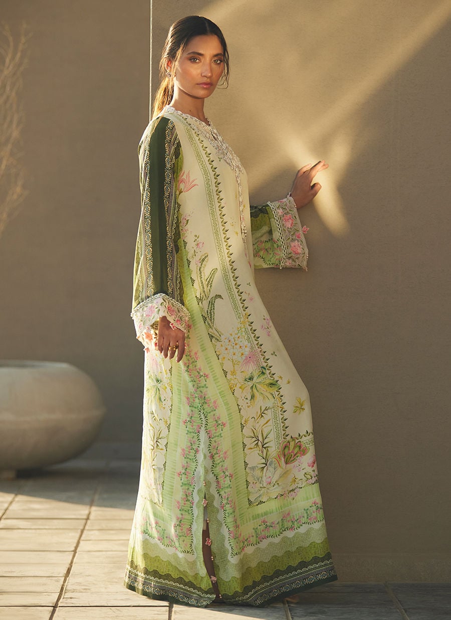 Selah Kiwi Crepe Kaftan | Laani - The Kaftan Edit | FARAH TALIB AZIZ