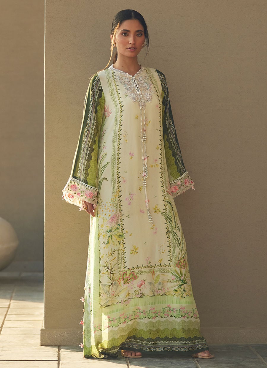 Selah Kiwi Crepe Kaftan | Laani - The Kaftan Edit | FARAH TALIB AZIZ