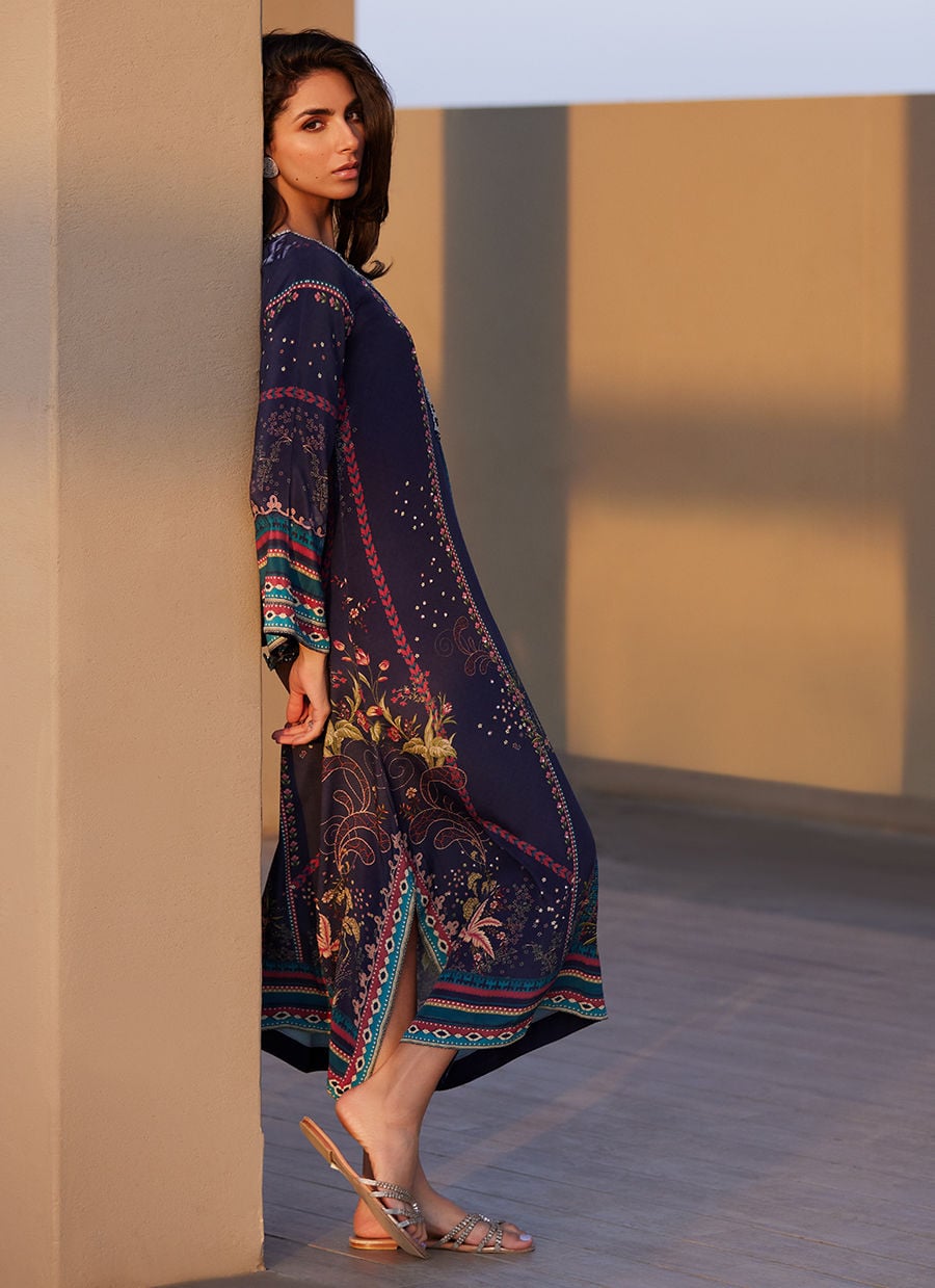 Zahara Midnight Crepe Kaftan | Laani - The Kaftan Edit | FARAH TALIB AZIZ
