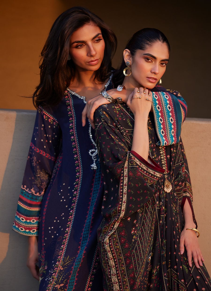 Zahara Midnight Crepe Kaftan | Laani - The Kaftan Edit | FARAH TALIB AZIZ