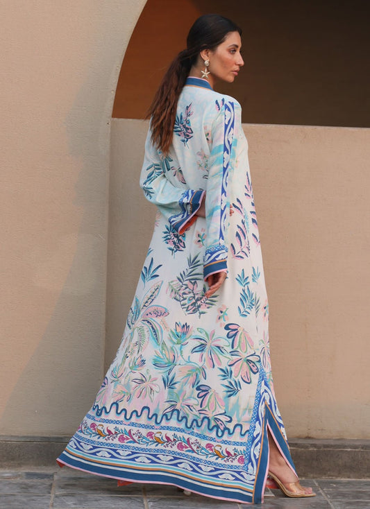 Palmetto Crepe Kaftan | Laani - The Kaftan Edit | FARAH TALIB AZIZ