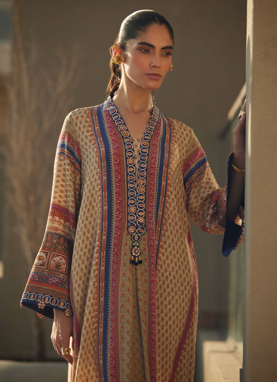 Sora Sand Crepe Kaftan | Laani - The Kaftan Edit | FARAH TALIB AZIZ