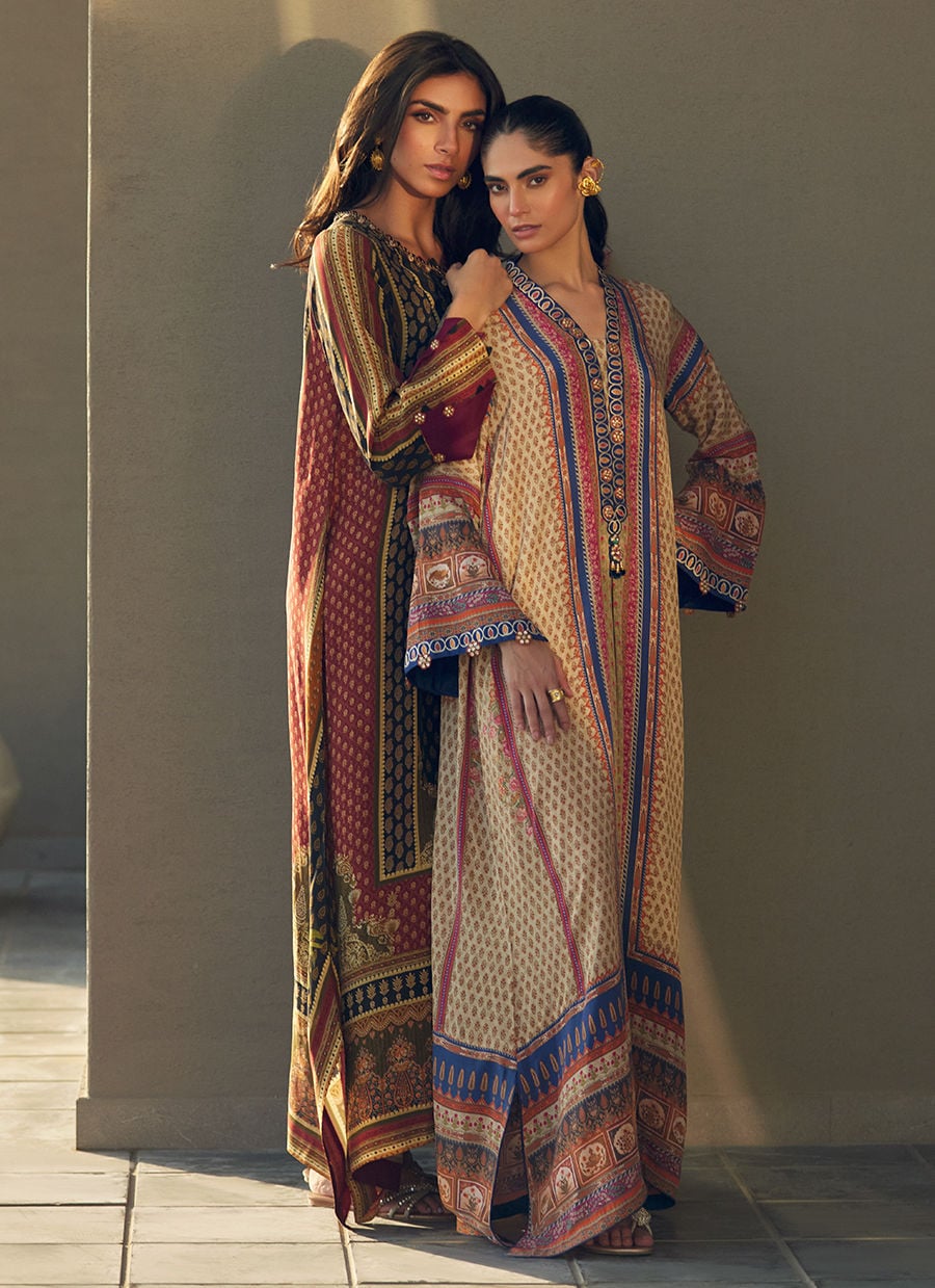 Sora Sand Crepe Kaftan | Laani - The Kaftan Edit | FARAH TALIB AZIZ