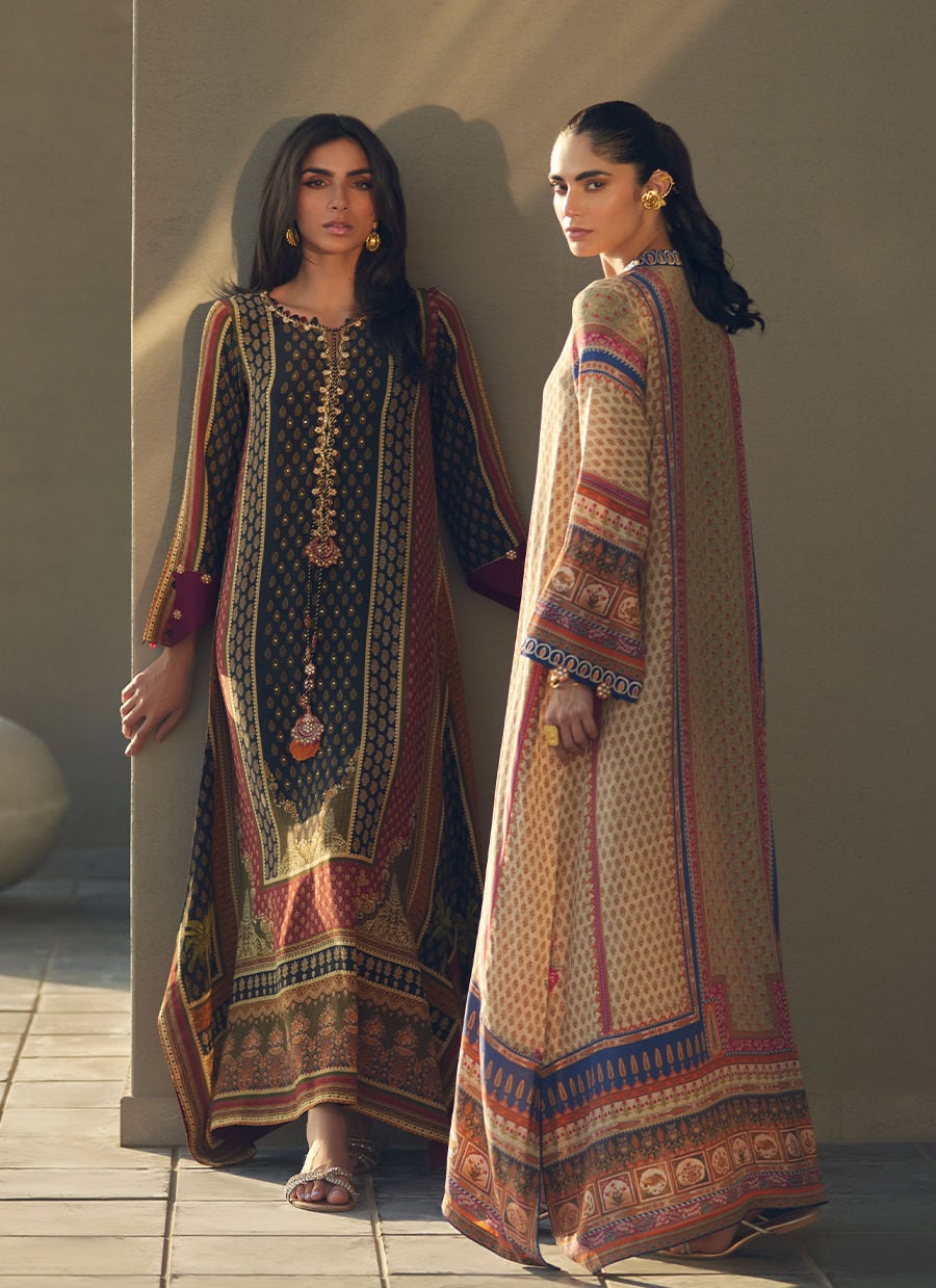 Sora Sand Crepe Kaftan | Laani - The Kaftan Edit | FARAH TALIB AZIZ