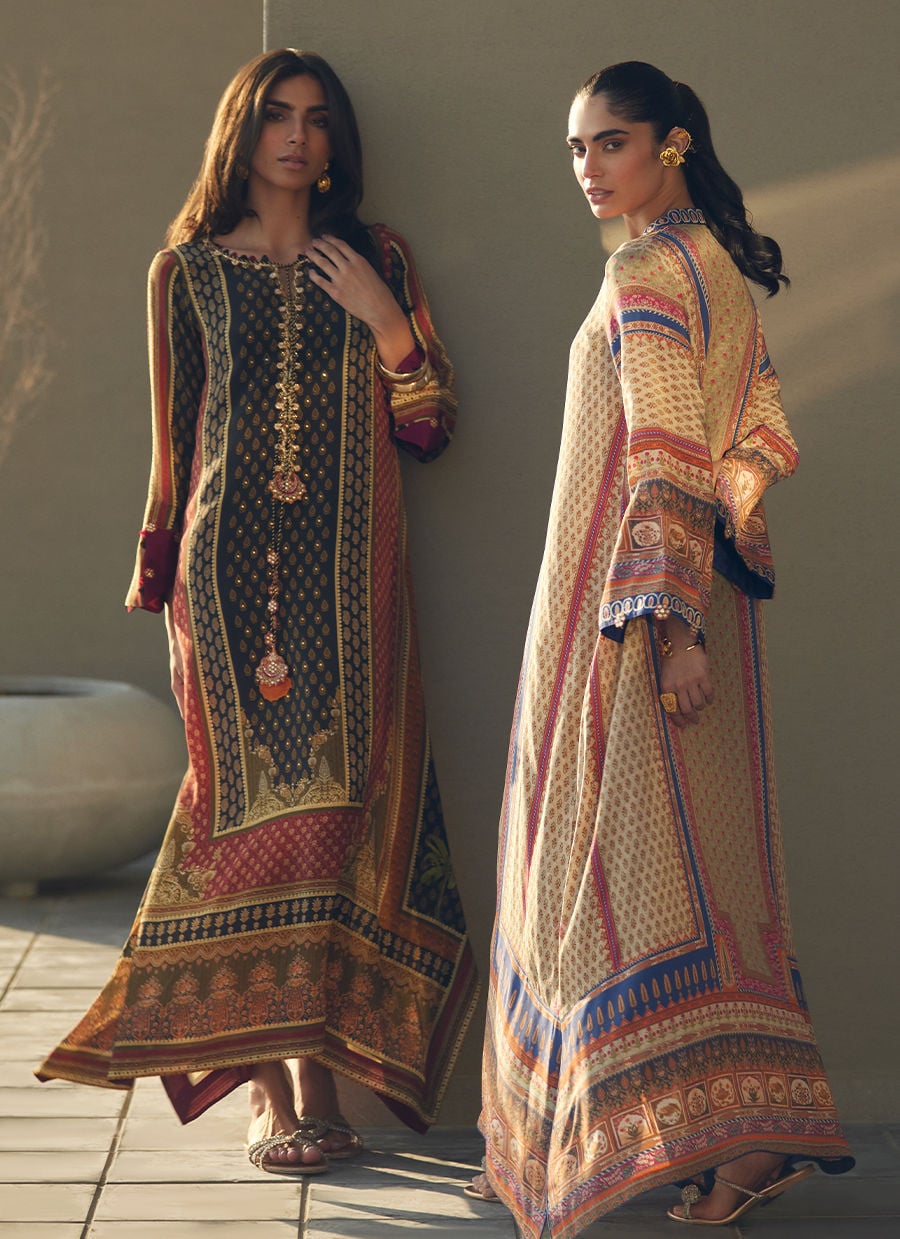 Sora Sand Crepe Kaftan | Laani - The Kaftan Edit | FARAH TALIB AZIZ