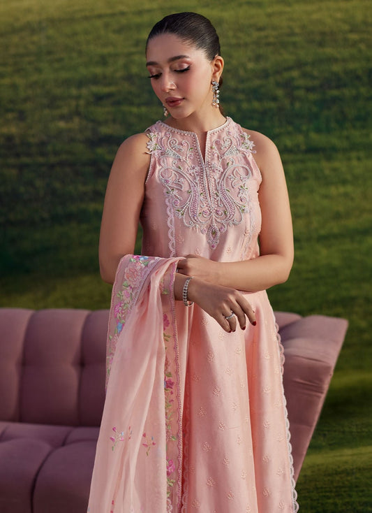 Rosé Reverie Shirt And Dupatta | Luna Eid '26 | FARAH TALIB AZIZ