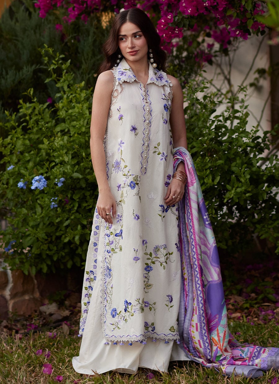 Evita Ivory | Luxury Lawn | FARAH TALIB AZIZ