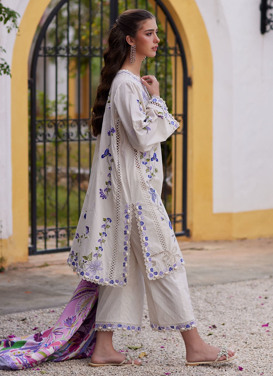 Evita Ivory | Luxury Lawn | FARAH TALIB AZIZ