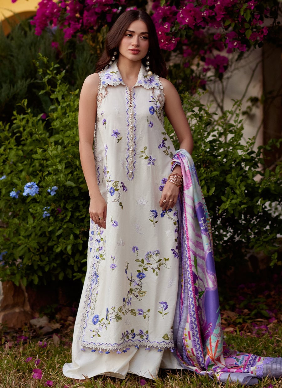 Evita Ivory | Luxury Lawn | FARAH TALIB AZIZ