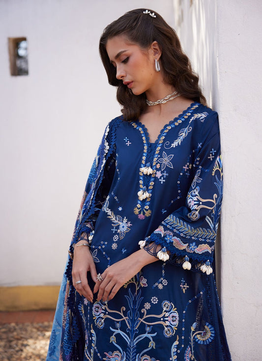 Nia Navy | Luxury Lawn | FARAH TALIB AZIZ