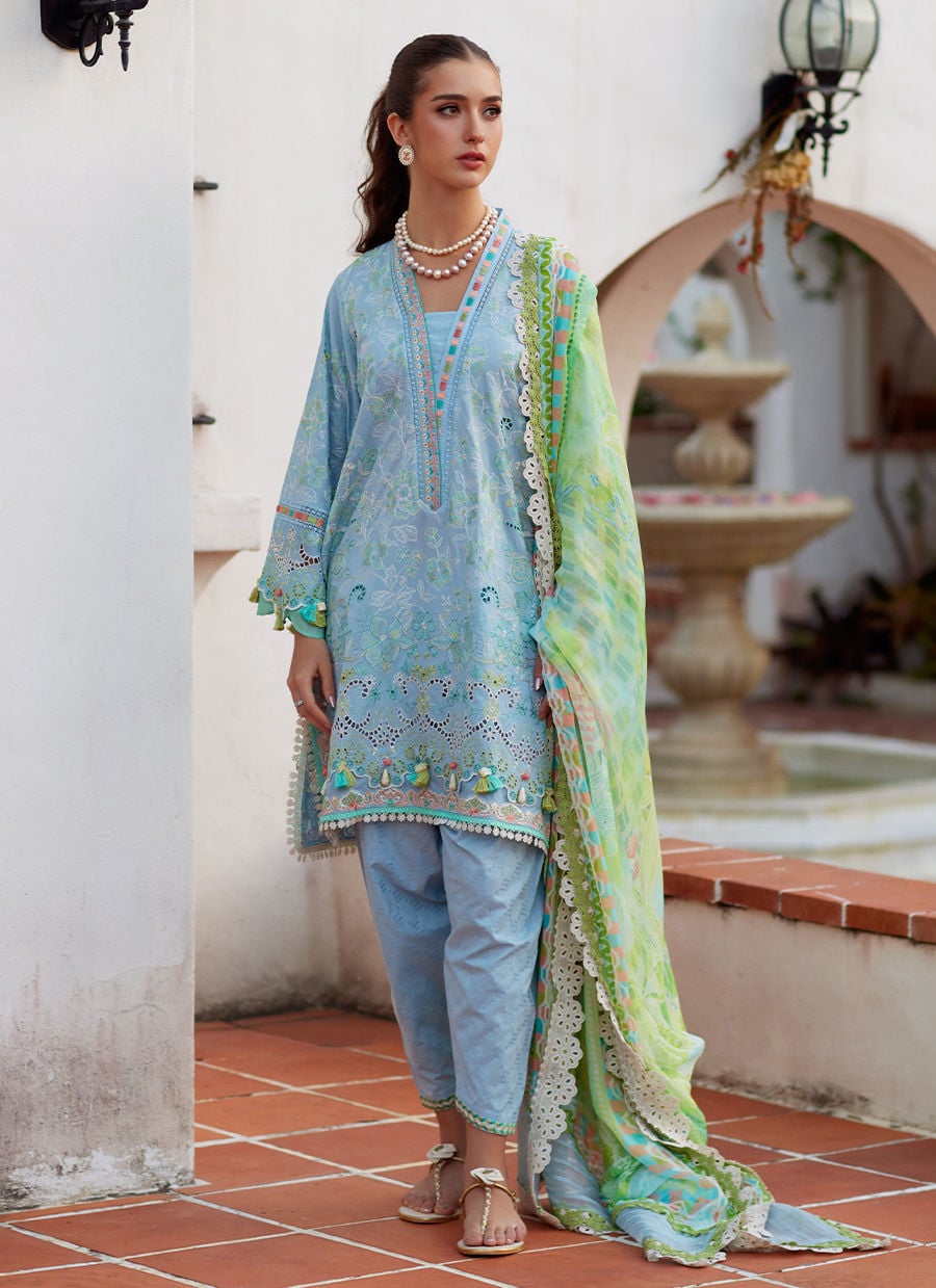 Sienna Sky Blue | Luxury Lawn | FARAH TALIB AZIZ