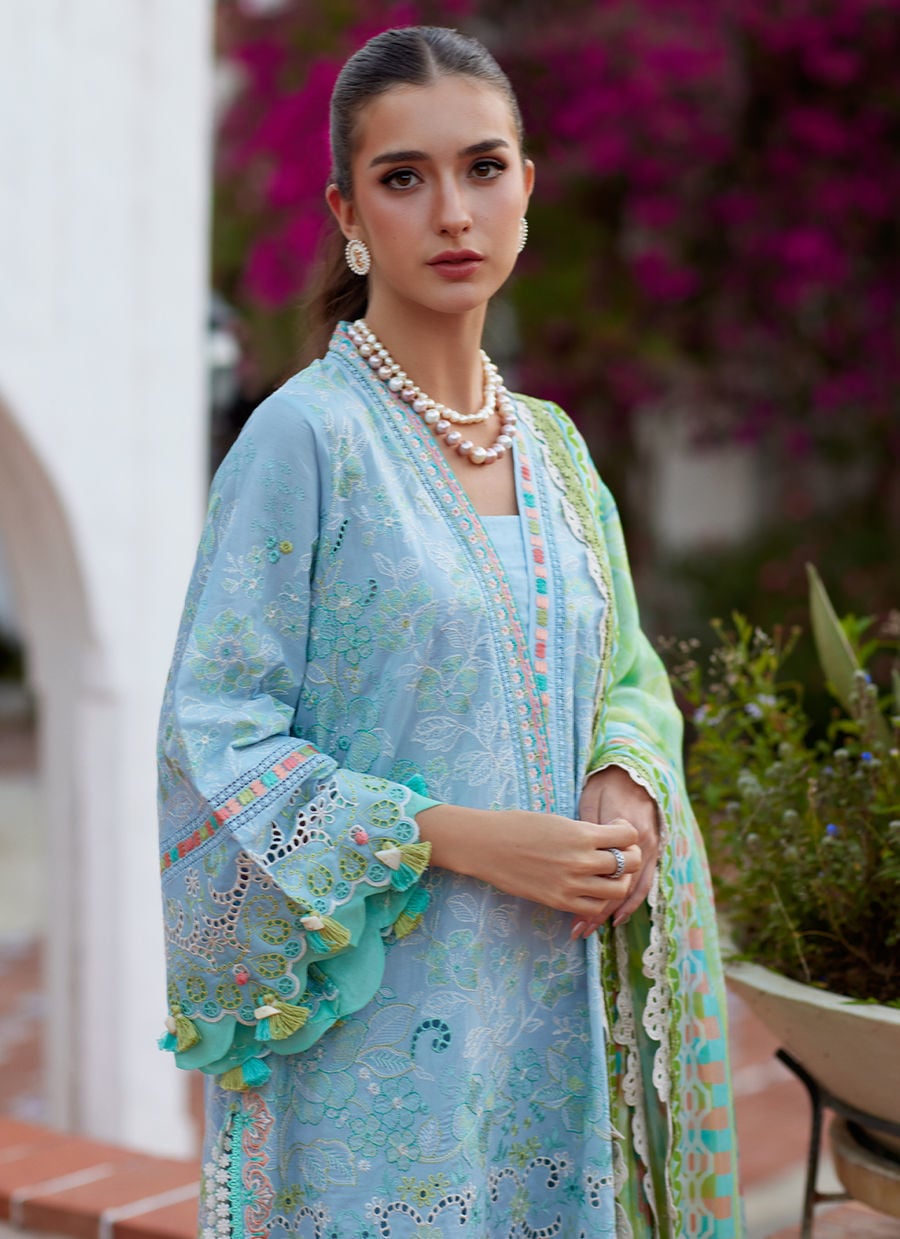 Sienna Sky Blue | Luxury Lawn | FARAH TALIB AZIZ