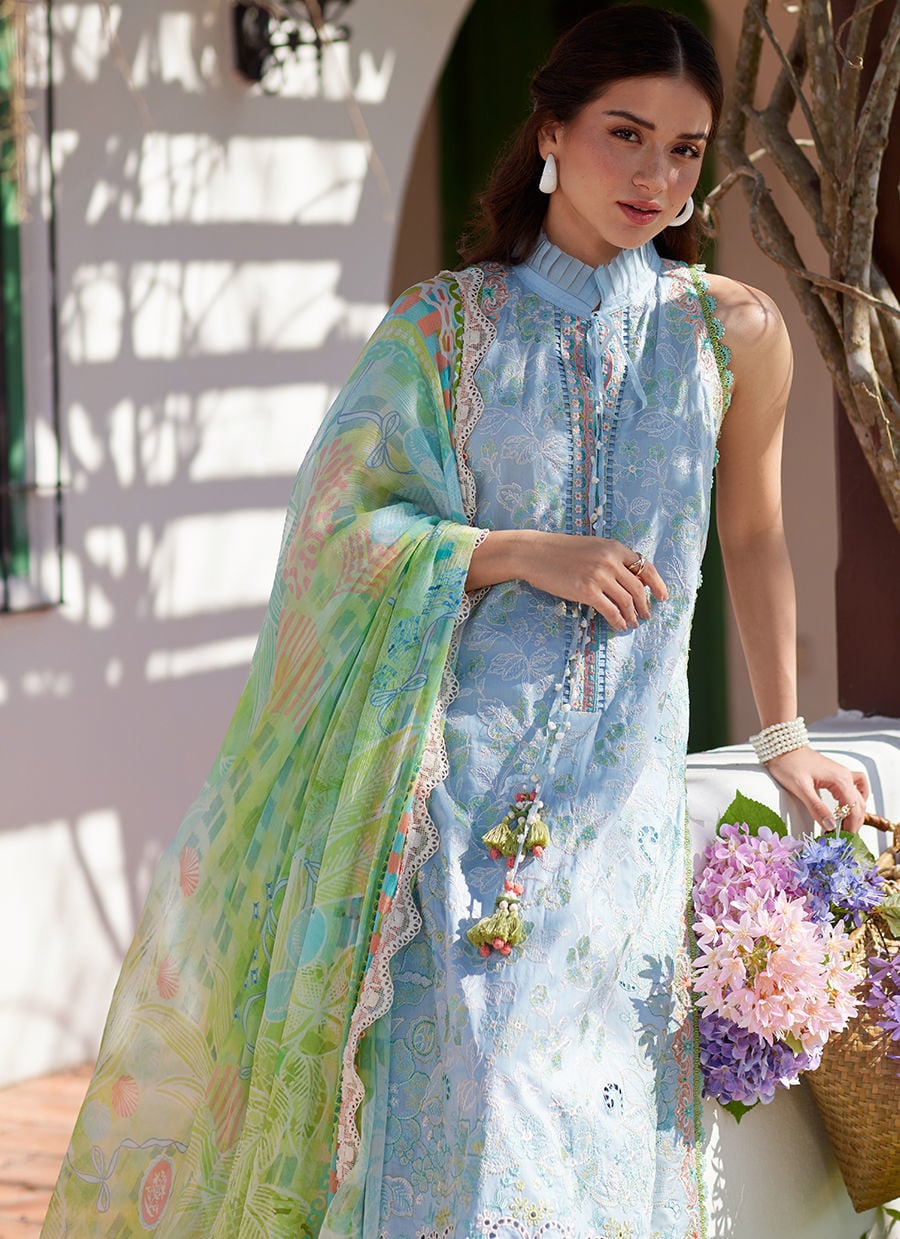 Sienna Sky Blue | Luxury Lawn | FARAH TALIB AZIZ