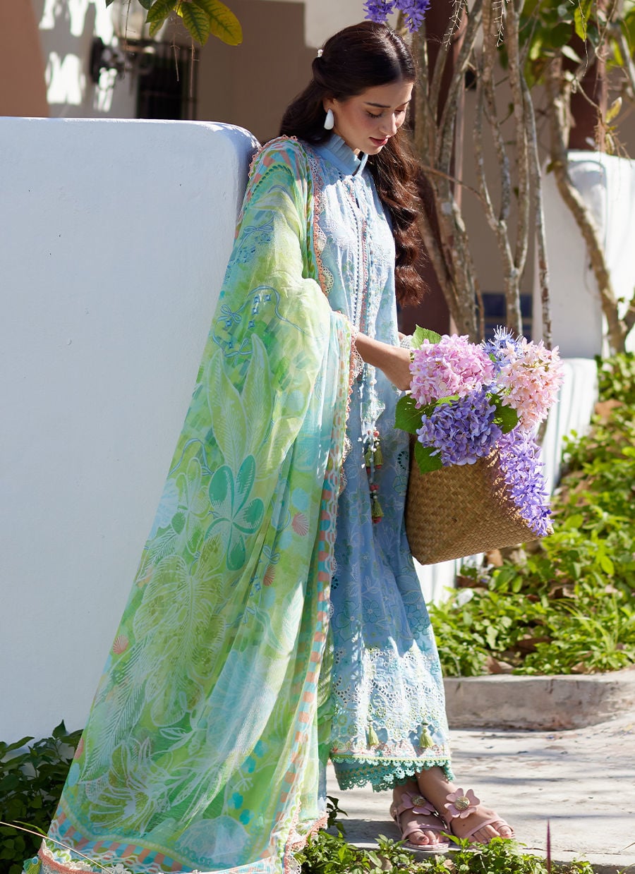 Sienna Sky Blue | Luxury Lawn | FARAH TALIB AZIZ