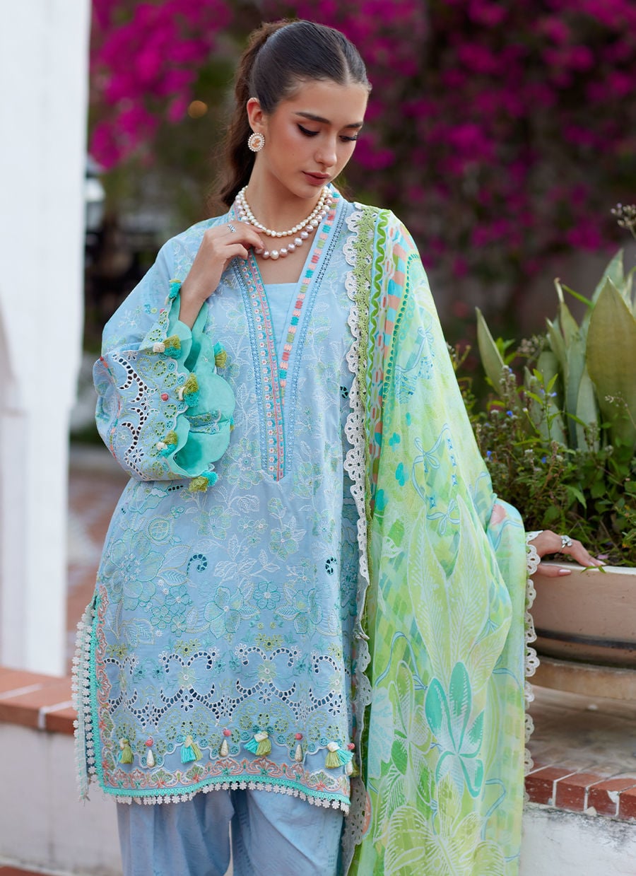 Sienna Sky Blue | Luxury Lawn | FARAH TALIB AZIZ