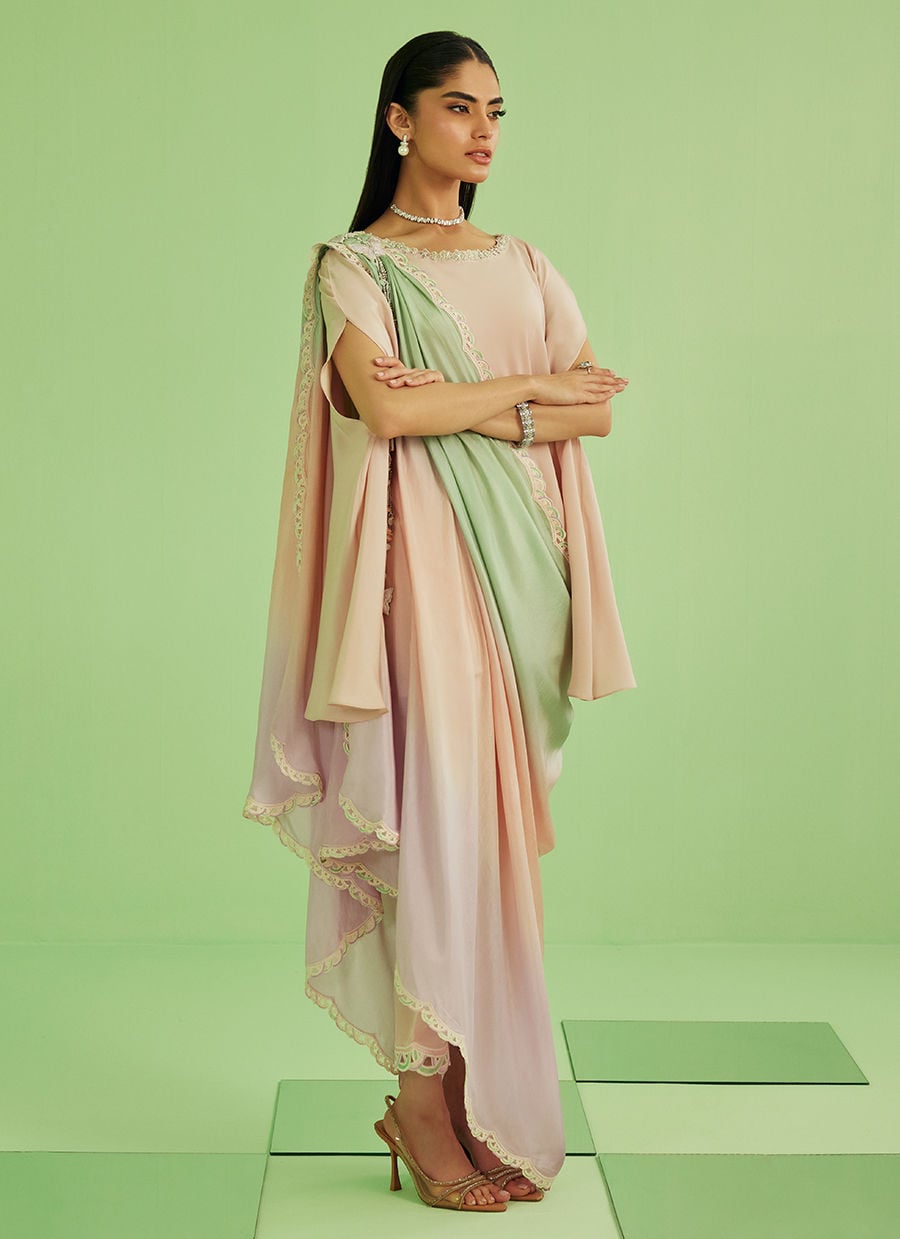 Nera Shirt Pants And Drape Dupatta | Veya- A Draped Capsule | FARAH TALIB AZIZ