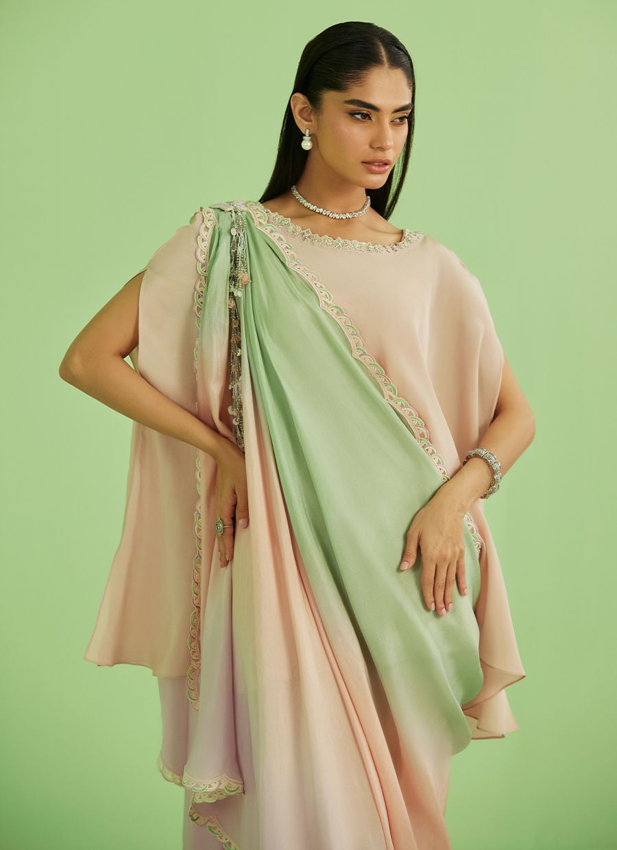 Nera Shirt Pants And Drape Dupatta | Veya- A Draped Capsule | FARAH TALIB AZIZ