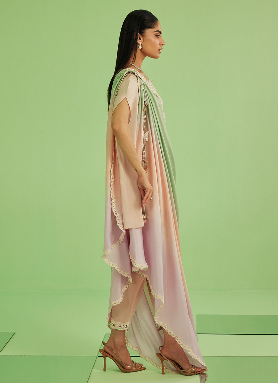 Nera Shirt Pants And Drape Dupatta | Veya- A Draped Capsule | FARAH TALIB AZIZ