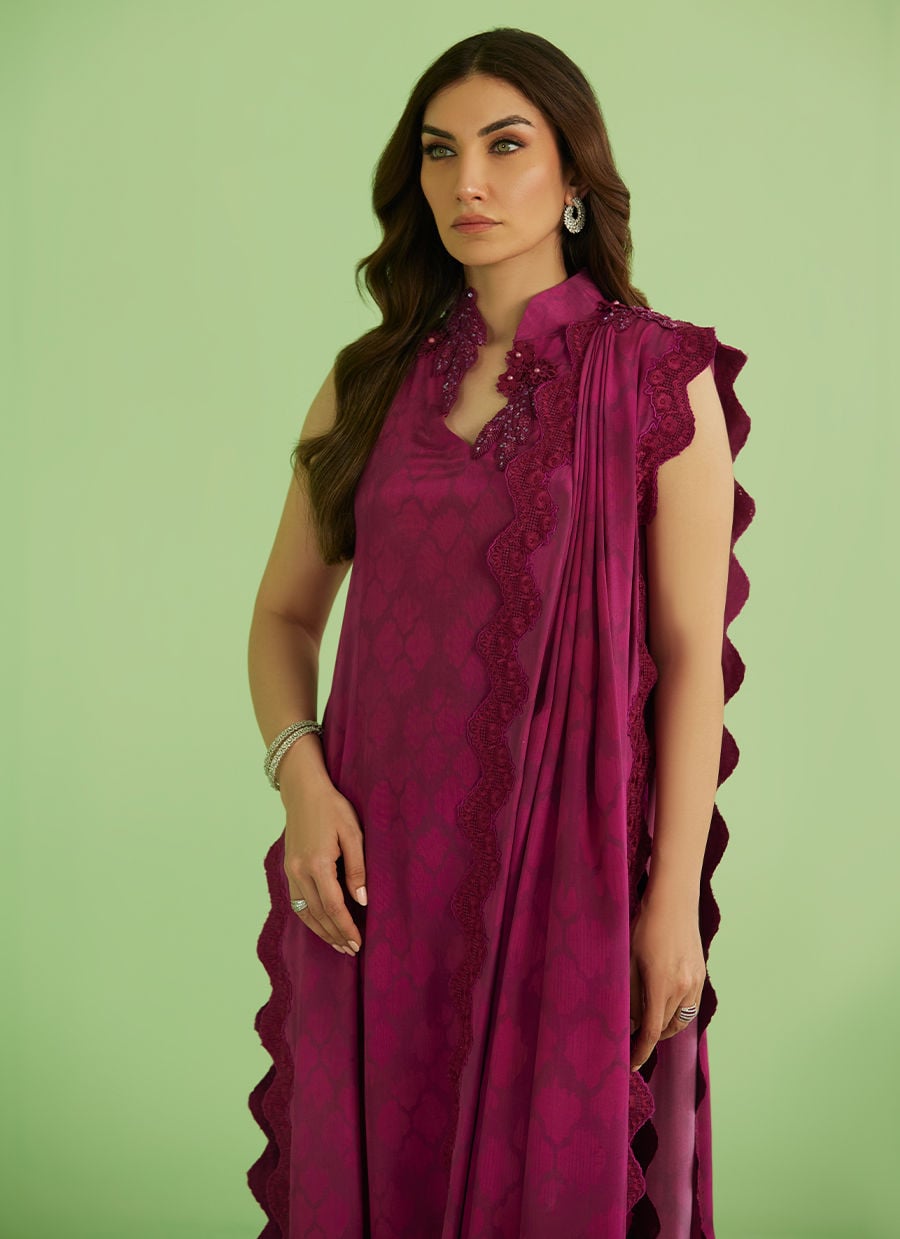 Lilia Long Shirt With Drape Dupatta | Veya- A Draped Capsule | FARAH TALIB AZIZ