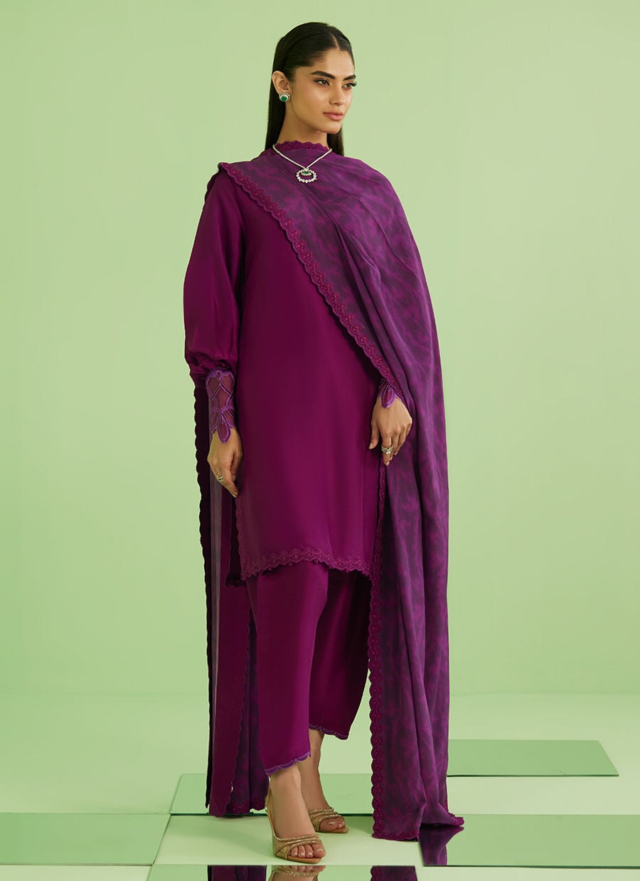 Aine Short Shirt With Drape Dupatta | Veya- A Draped Capsule | FARAH TALIB AZIZ