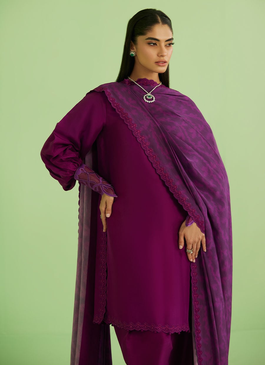 Aine Short Shirt With Drape Dupatta | Veya- A Draped Capsule | FARAH TALIB AZIZ
