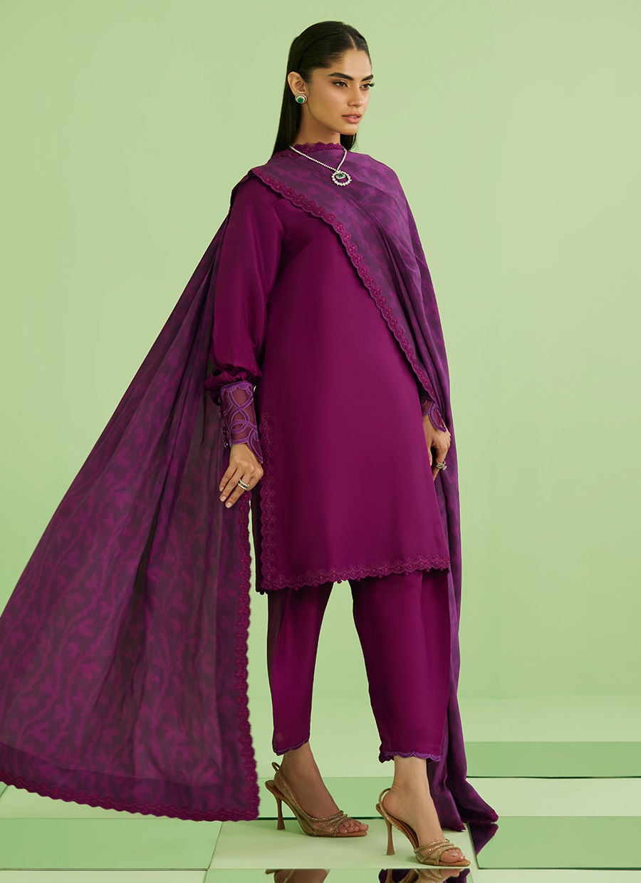 Aine Short Shirt With Drape Dupatta | Veya- A Draped Capsule | FARAH TALIB AZIZ
