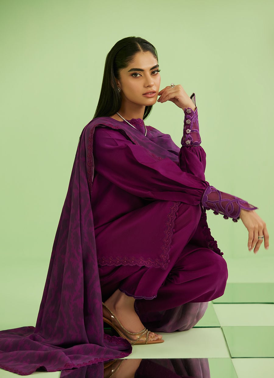 Aine Short Shirt With Drape Dupatta | Veya- A Draped Capsule | FARAH TALIB AZIZ