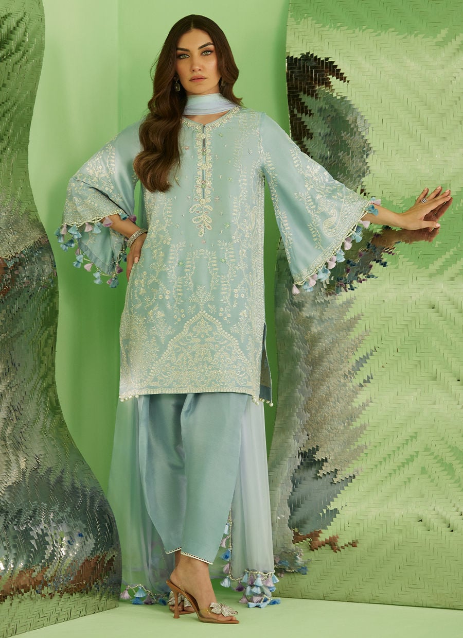 Serra Shirt And Dupatta | Veya- A Draped Capsule | FARAH TALIB AZIZ