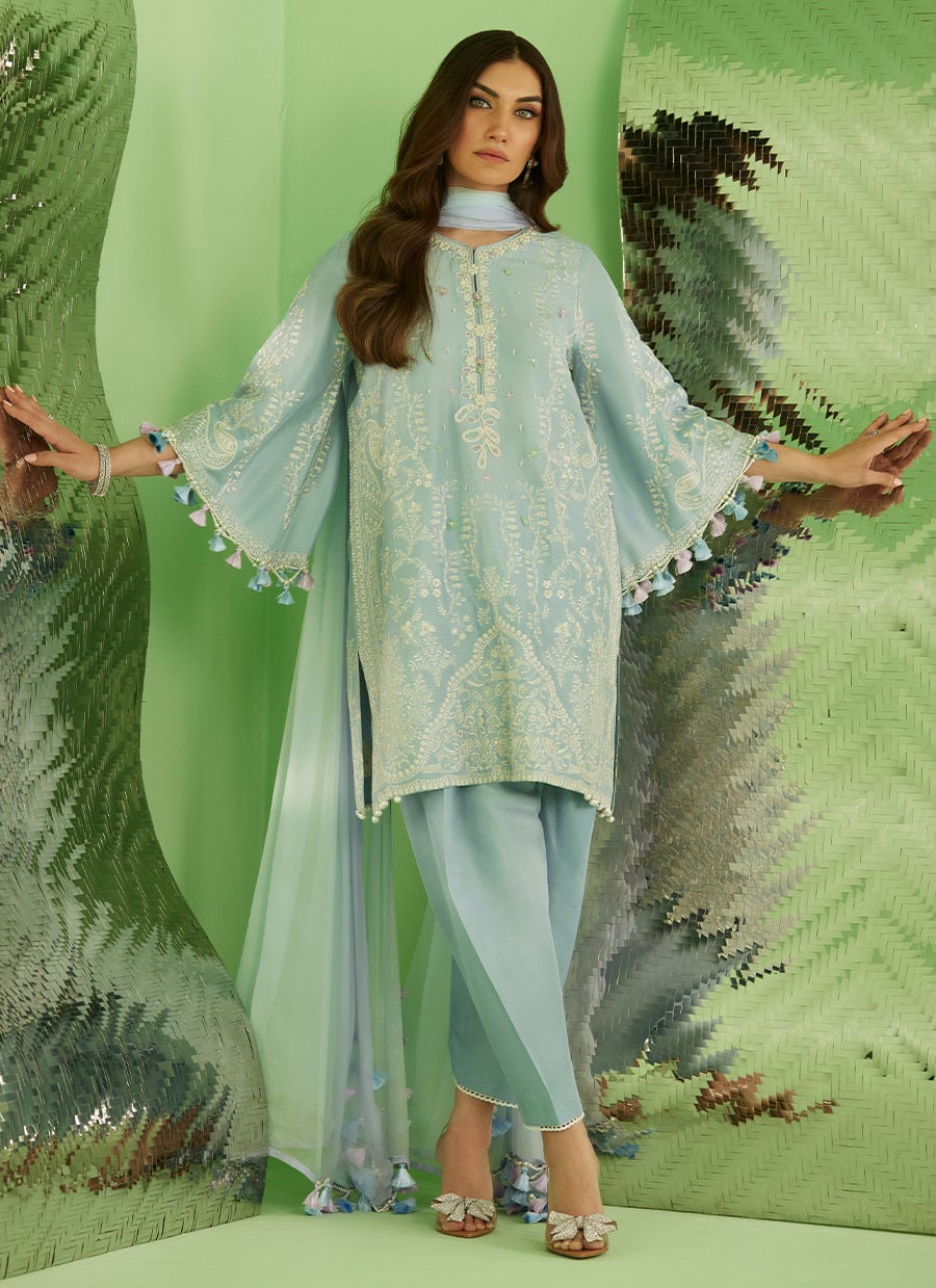 Serra Shirt And Dupatta | Veya- A Draped Capsule | FARAH TALIB AZIZ