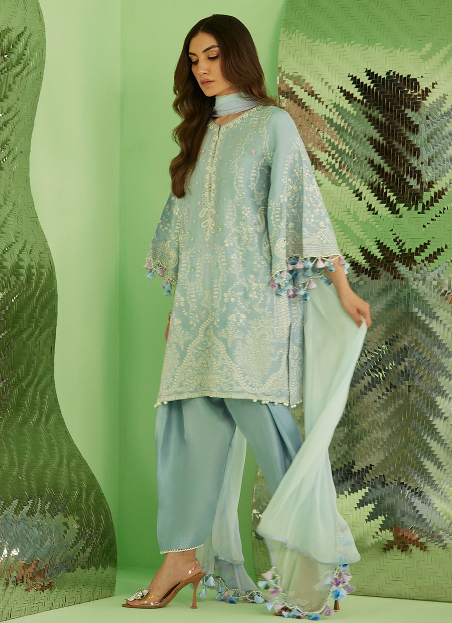 Serra Shirt And Dupatta | Veya- A Draped Capsule | FARAH TALIB AZIZ