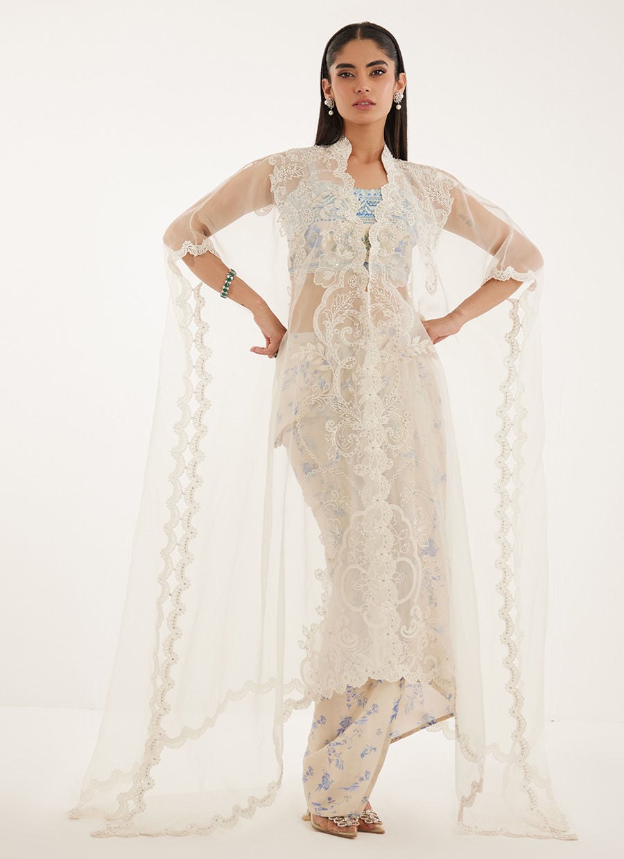 Diana Cape With Skirt | Veya- A Draped Capsule | FARAH TALIB AZIZ