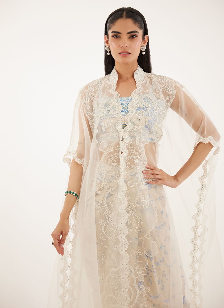 Diana Cape With Skirt | Veya- A Draped Capsule | FARAH TALIB AZIZ