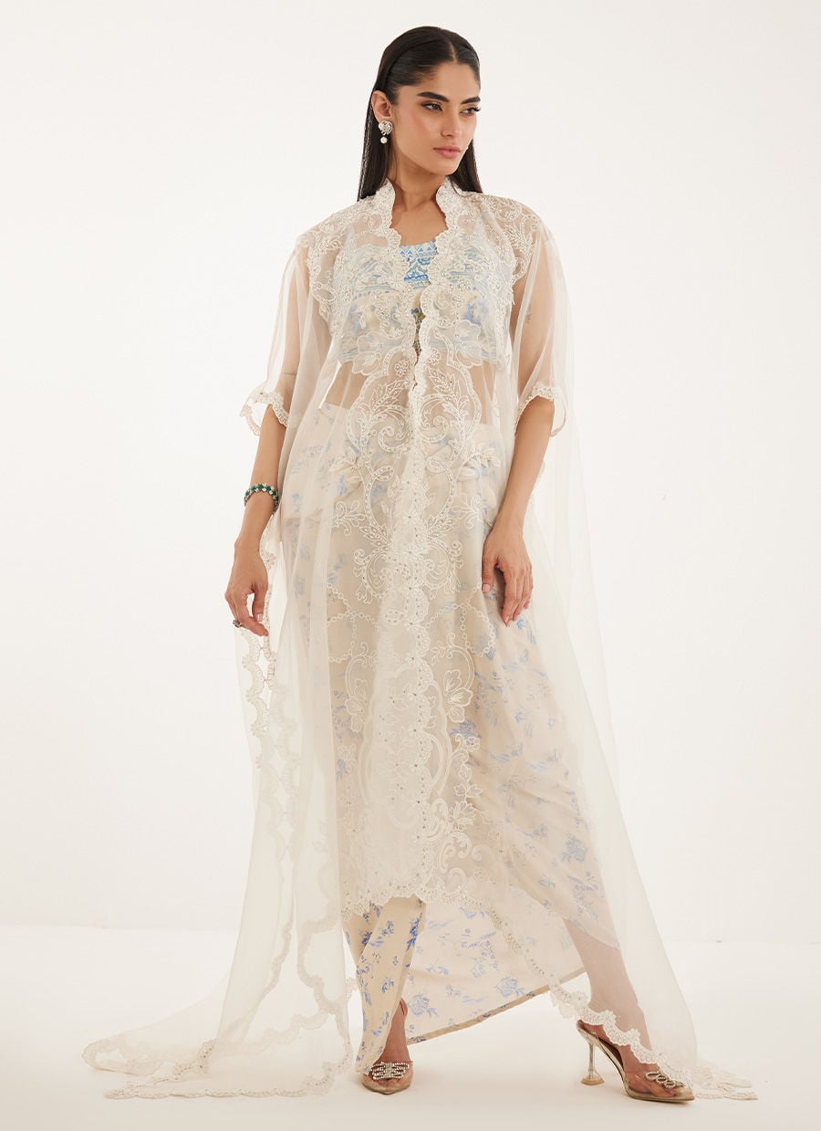 Diana Cape With Skirt | Veya- A Draped Capsule | FARAH TALIB AZIZ