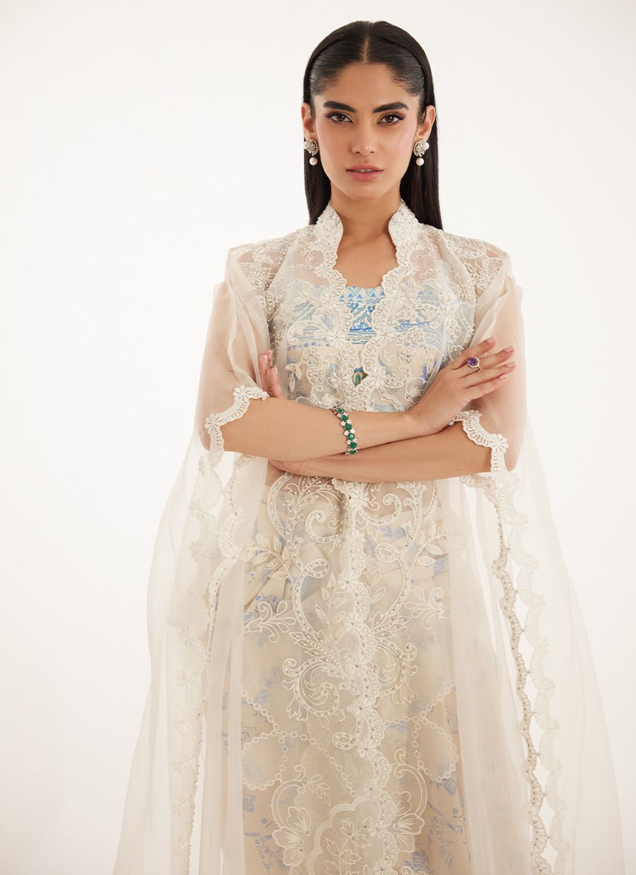 Diana Cape With Skirt | Veya- A Draped Capsule | FARAH TALIB AZIZ