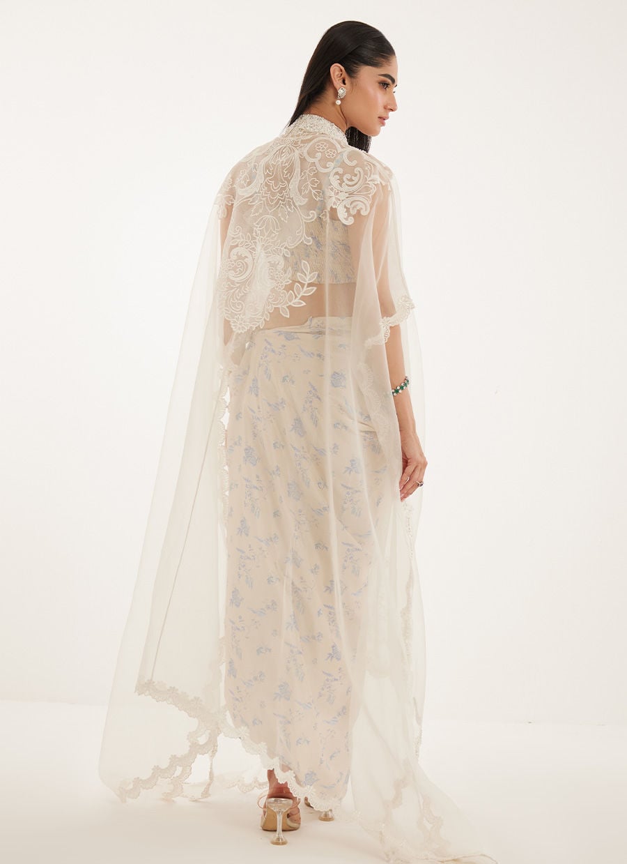 Diana Cape With Skirt | Veya- A Draped Capsule | FARAH TALIB AZIZ