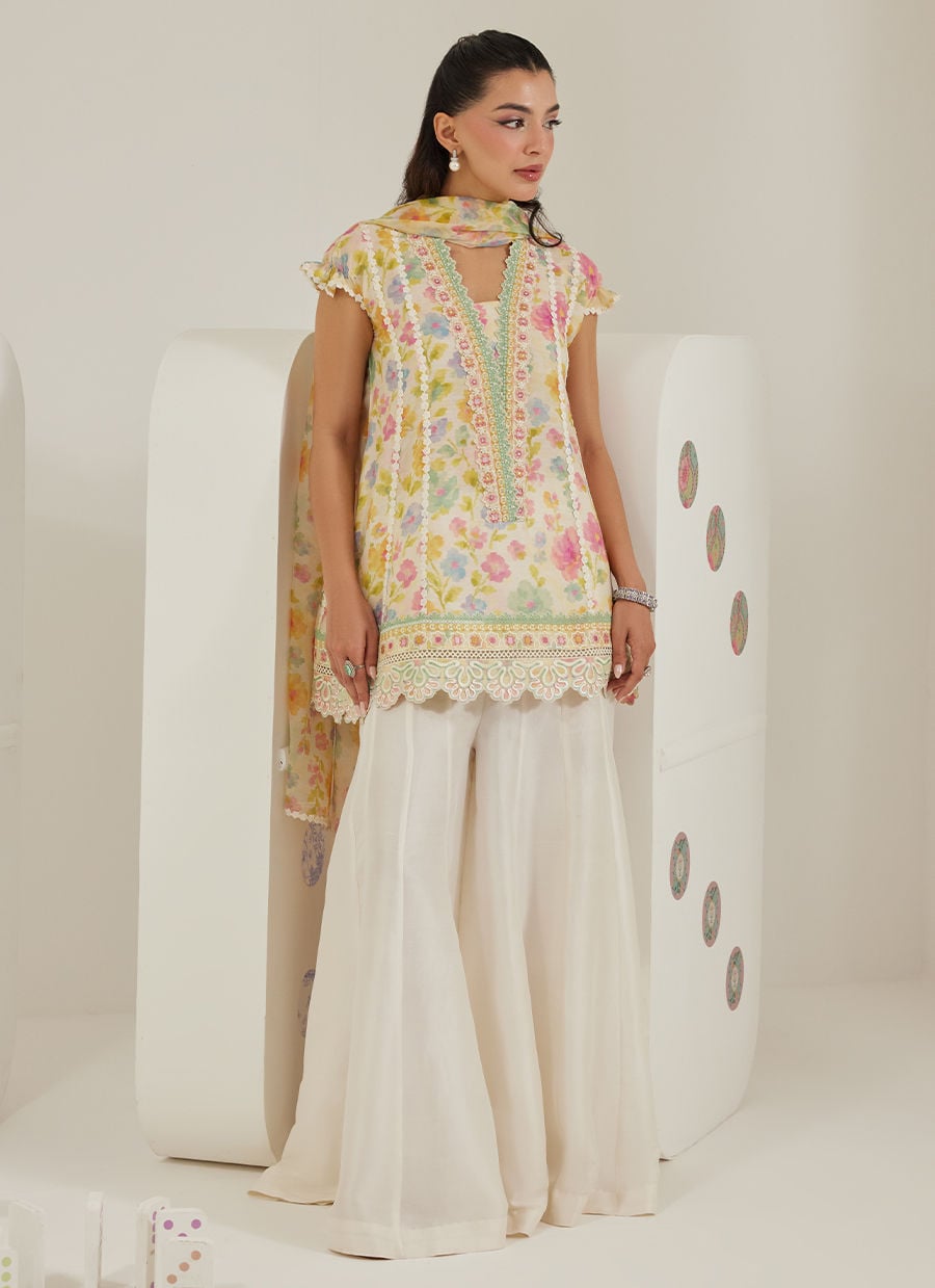 Runa Short Shirt And Dupatta | Tara Eid'26 | FARAH TALIB AZIZ