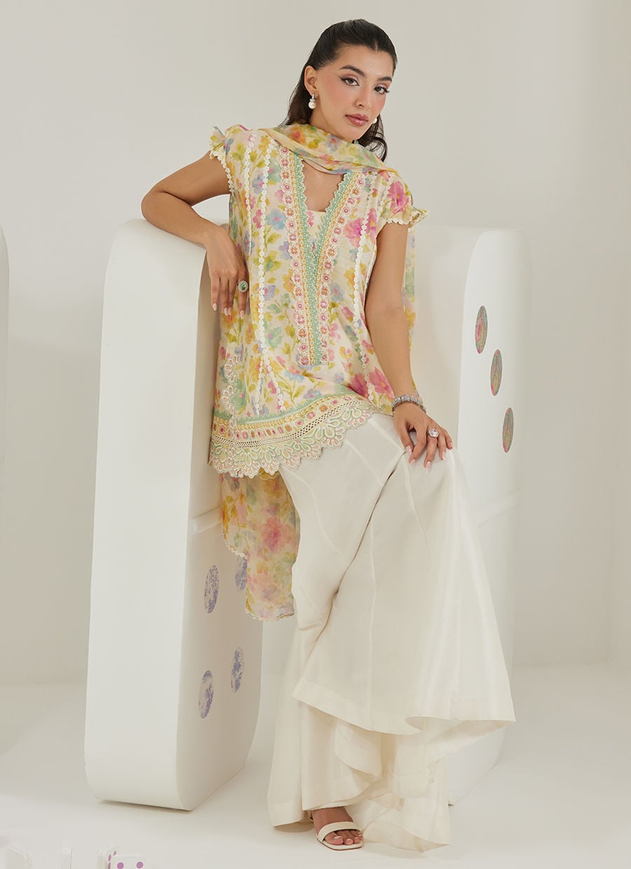 Runa Short Shirt And Dupatta | Tara Eid'26 | FARAH TALIB AZIZ