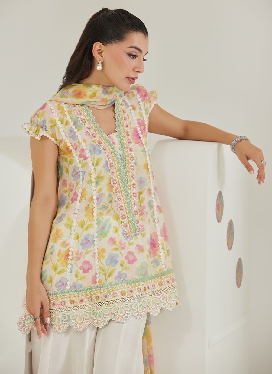 Runa Short Shirt And Dupatta | Tara Eid'26 | FARAH TALIB AZIZ