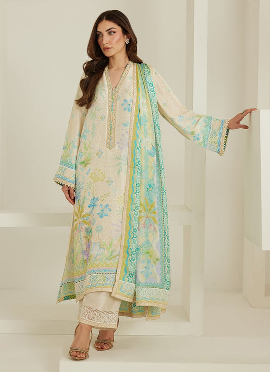 Palm Ivory Shirt And Dupatta | Tara Eid'26 | FARAH TALIB AZIZ