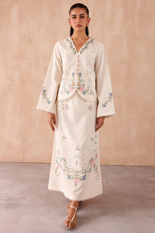 EP-02 ZENA | EMBROIDERED CO-ORD| Qalamkar